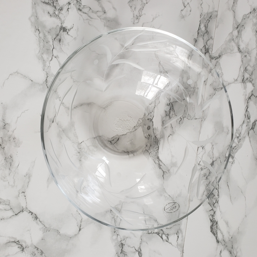 Lenox Glass Etched 7 Inch Bowl
